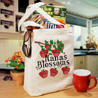 Blossoms Personalized Canvas Tote Bag